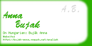 anna bujak business card