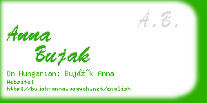 anna bujak business card